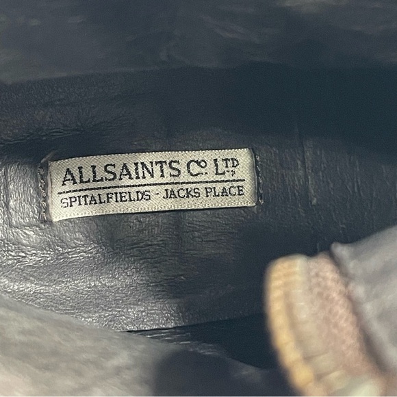 All Saints Jodphur Dark Brown Suede Ankle Boots Size 37 - Picture 3 of 6